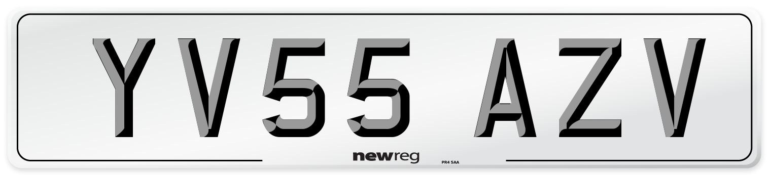 YV55 AZV Number Plate from New Reg